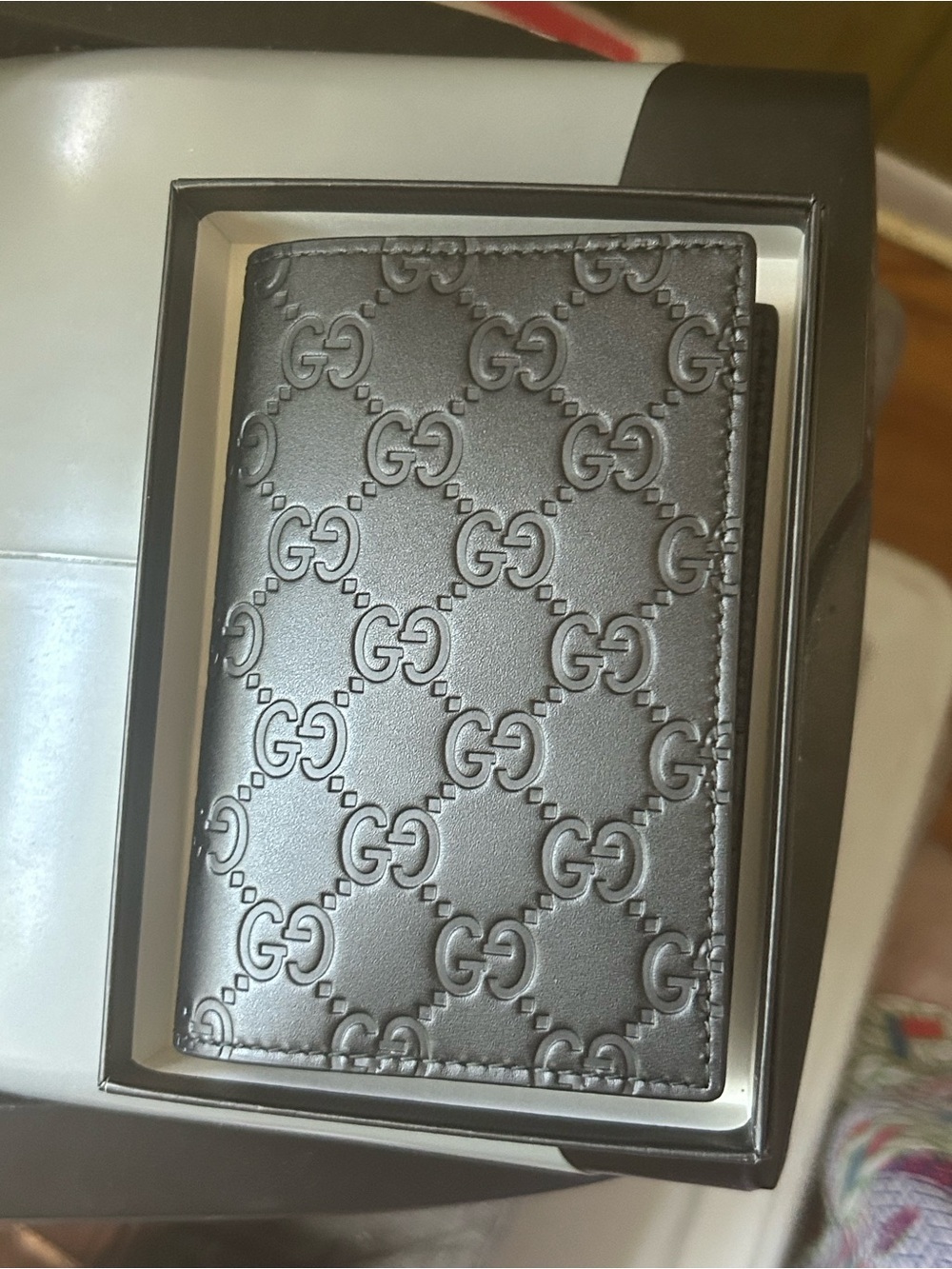 Authentic Gucci Black Passport Wallet
